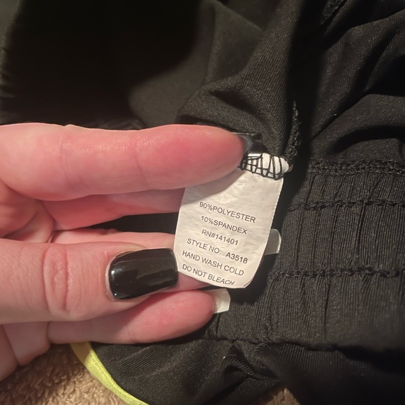 Neon Yellow Green Bike Gym Yoga Workout Shorts - Picture 3 of 4